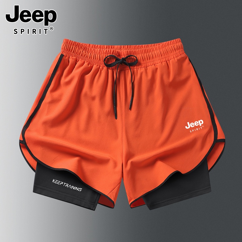 JEEP 지프 여성 2in1 투인원 러닝 쇼츠 레깅스 반바지 - 상세 이미지 2