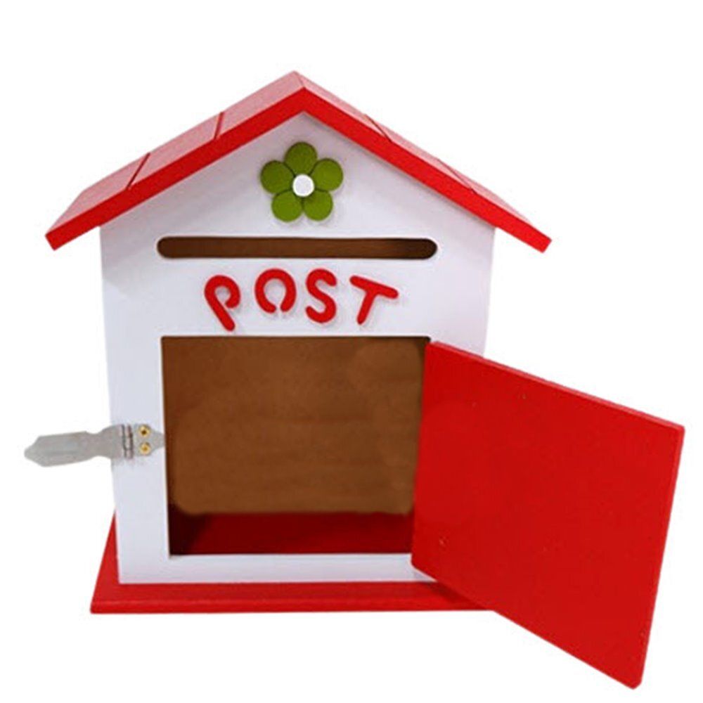 부엉이 우편함( 레드) 건의함 고객의 소리 우체통 편지 벽걸이 - 상품 이미지