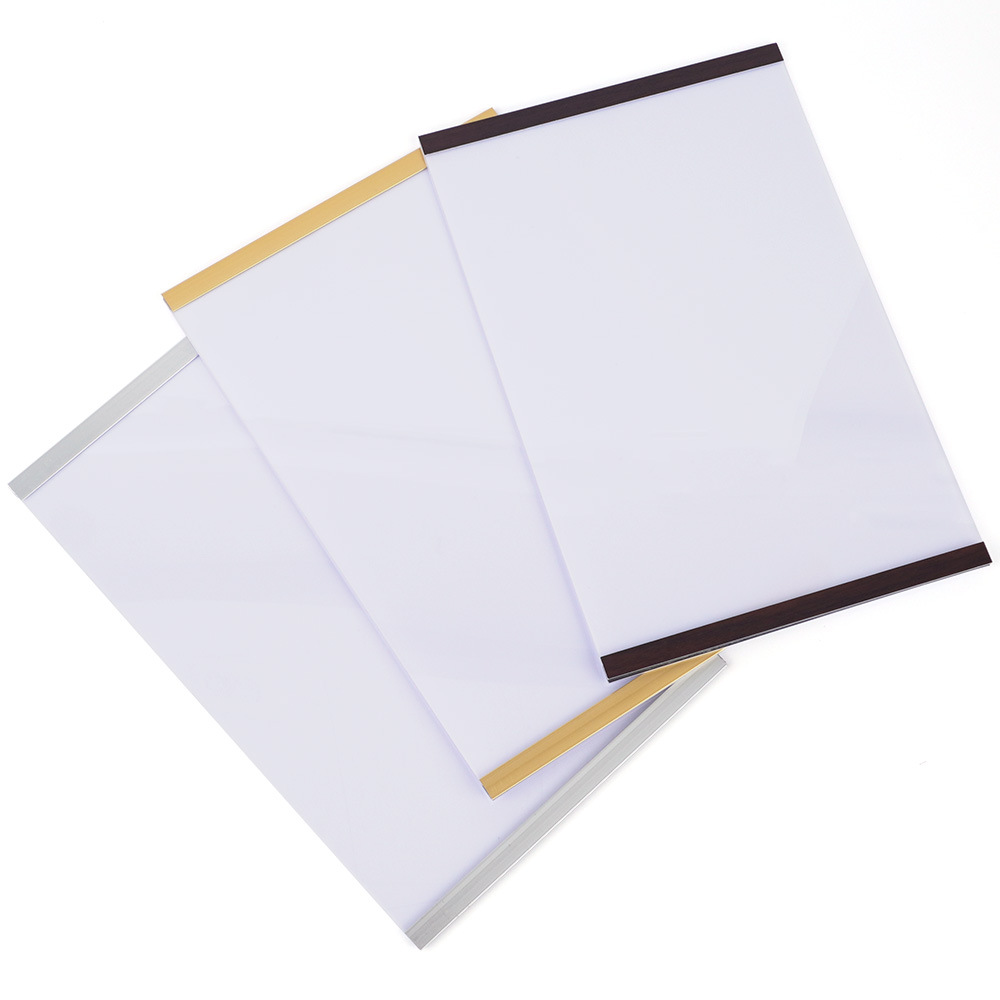 자석 프레임 부착식 아크릴 A4 홍보판 메모 꽂이 부착용 카달로그 표지판 게시판