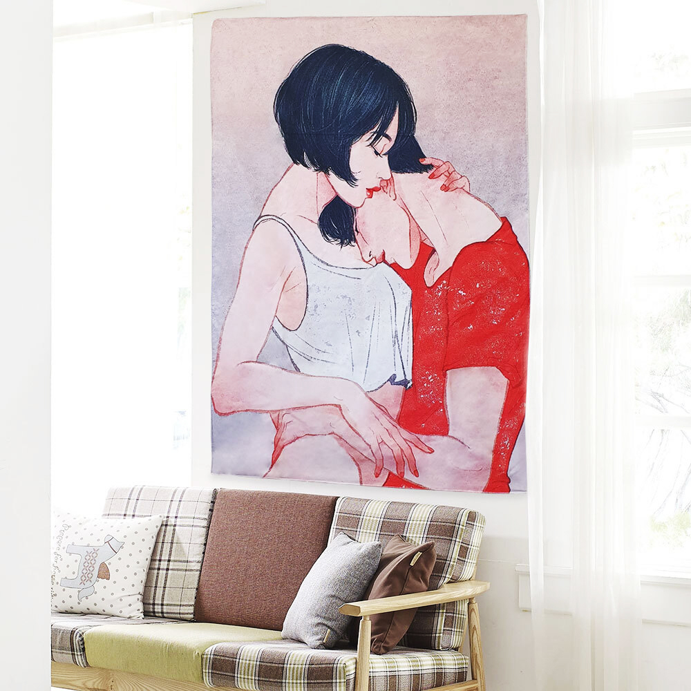 신혼 인테리어 포스터 거실 침실 벽장식용 패브릭 그림 가림천 테피스 트리 액자 현관