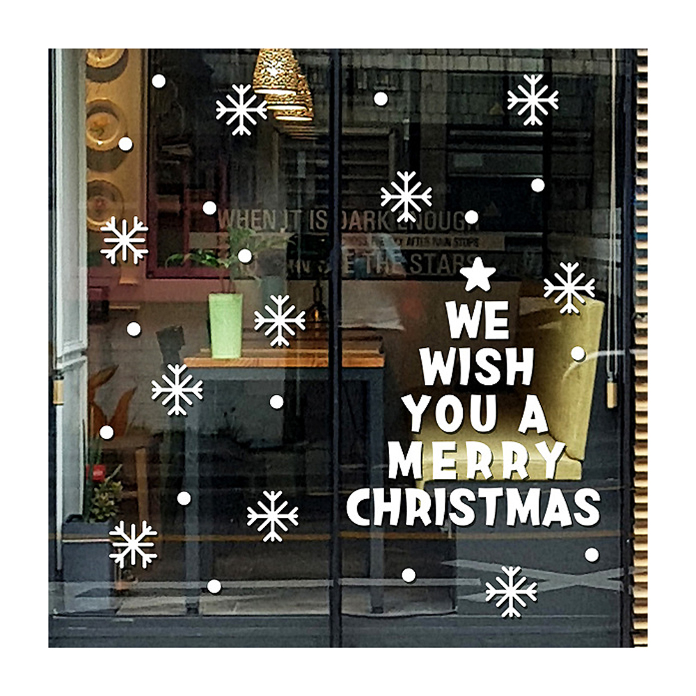 위시 메시 크리스마스 유리 창문 데코 스티커 눈꽃 눈결 정체 DIY 데코시트지 장식