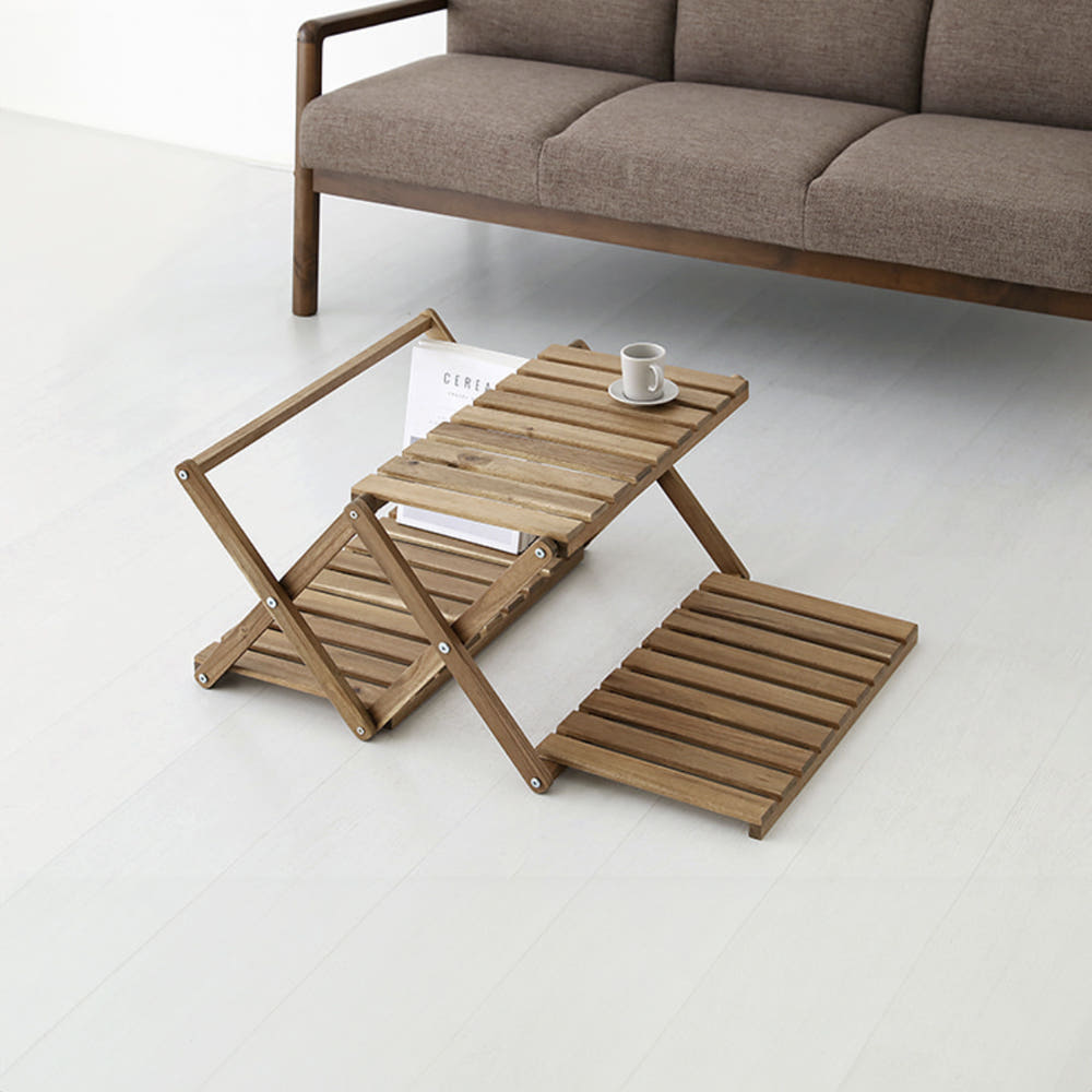 TANG 선반 600 넓은 3단 아카시아 600x305x657mm, 3단, 브라운 1379.2924 - 상세 이미지 4