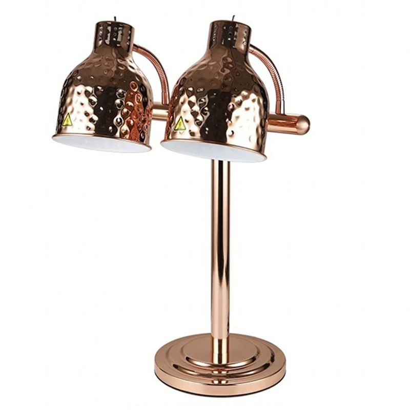 음식 보온 램프 레스토랑 라이트 튀김 피자 전구 실버 은색 양단 호스 단일 헤드 실버 해머링 A