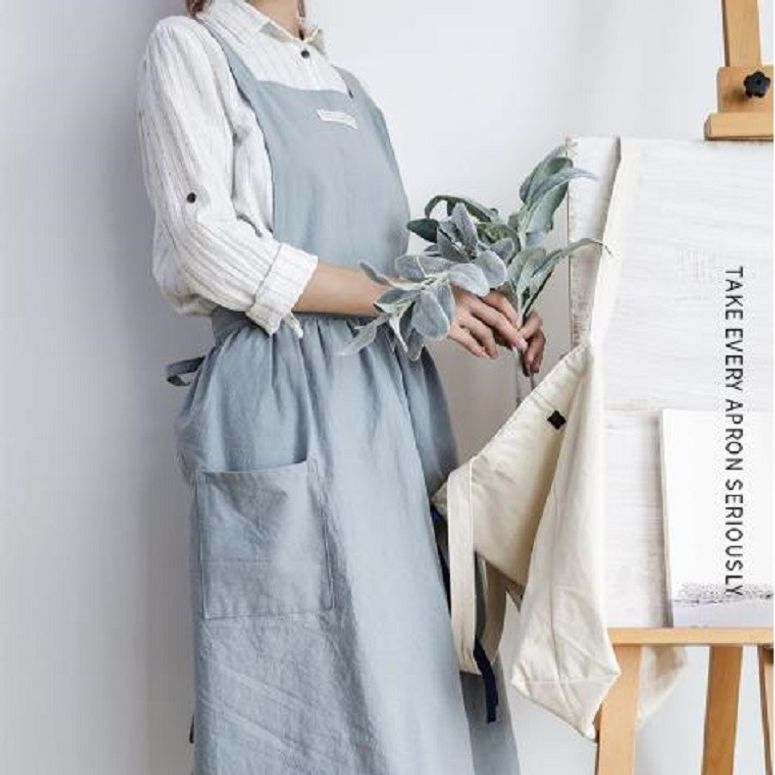 원피스 주방 유치원 어린이집 공방 미술 카페 바리스타 예쁜 앞치마 원피스형 편한 작업용