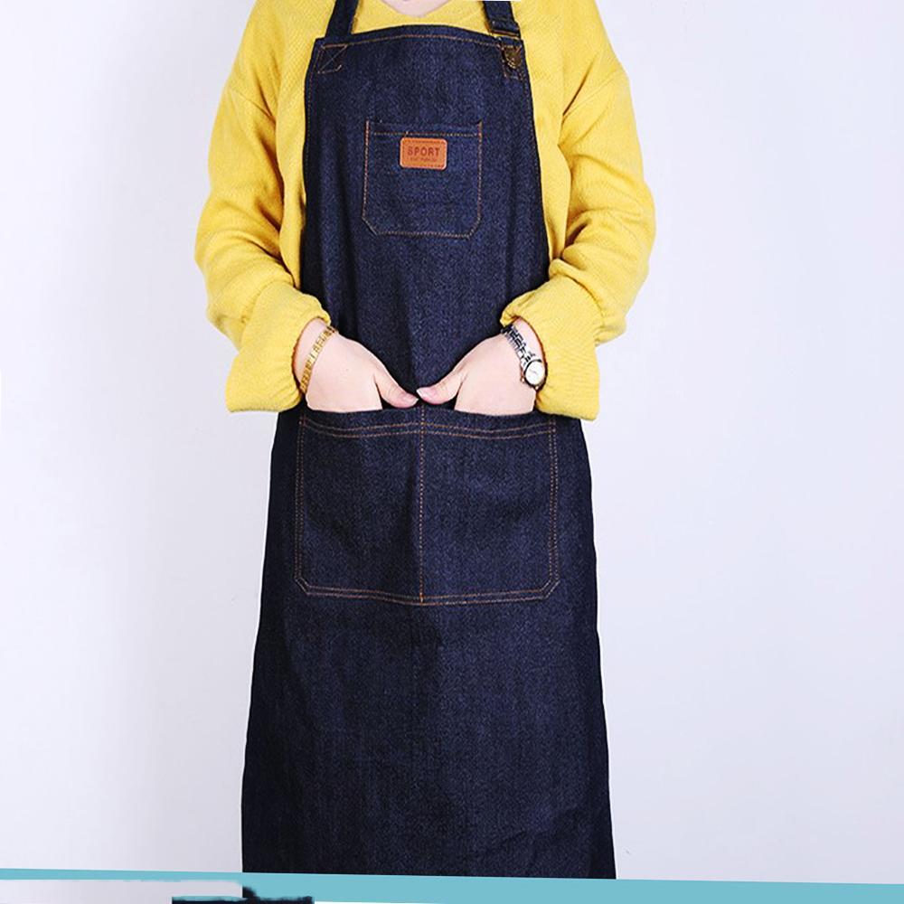 카페 데님 화방 공방 바리스타 청 앞치마 1P 청앞치마 커피