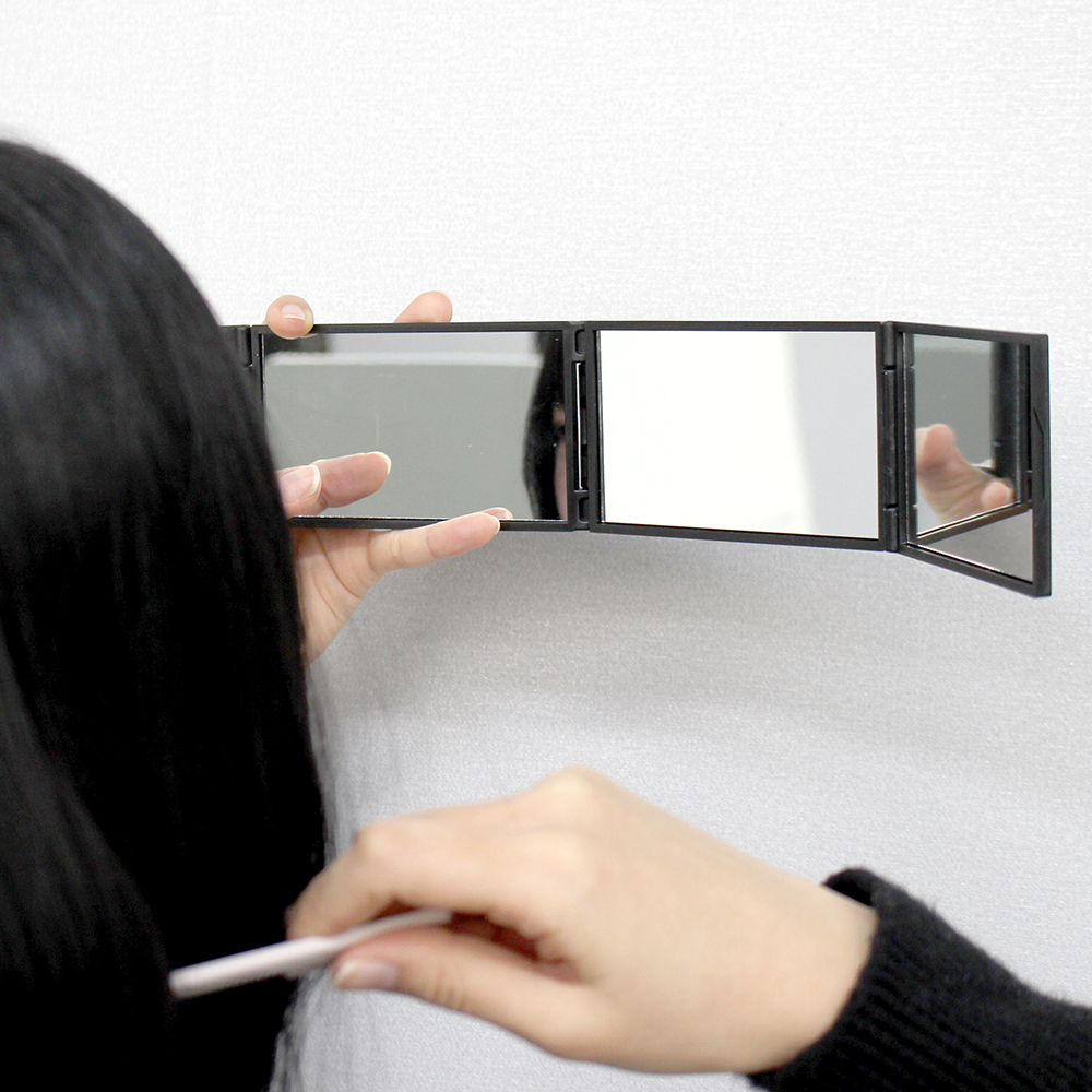 SFW 접이식 사각 손거울 뒷머리 확인 파노라마 직사각