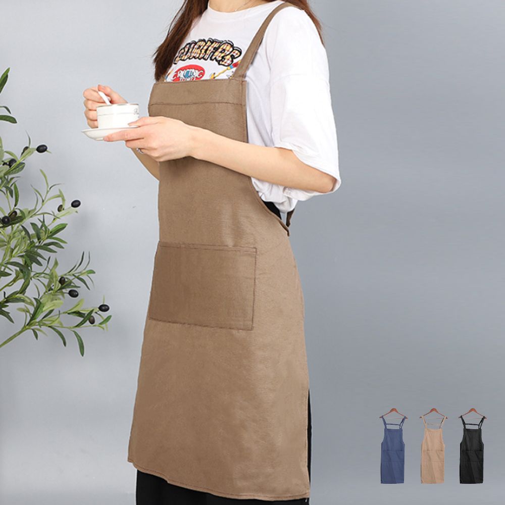 무지 카페 앞치마 원피스 주방 식당 공방