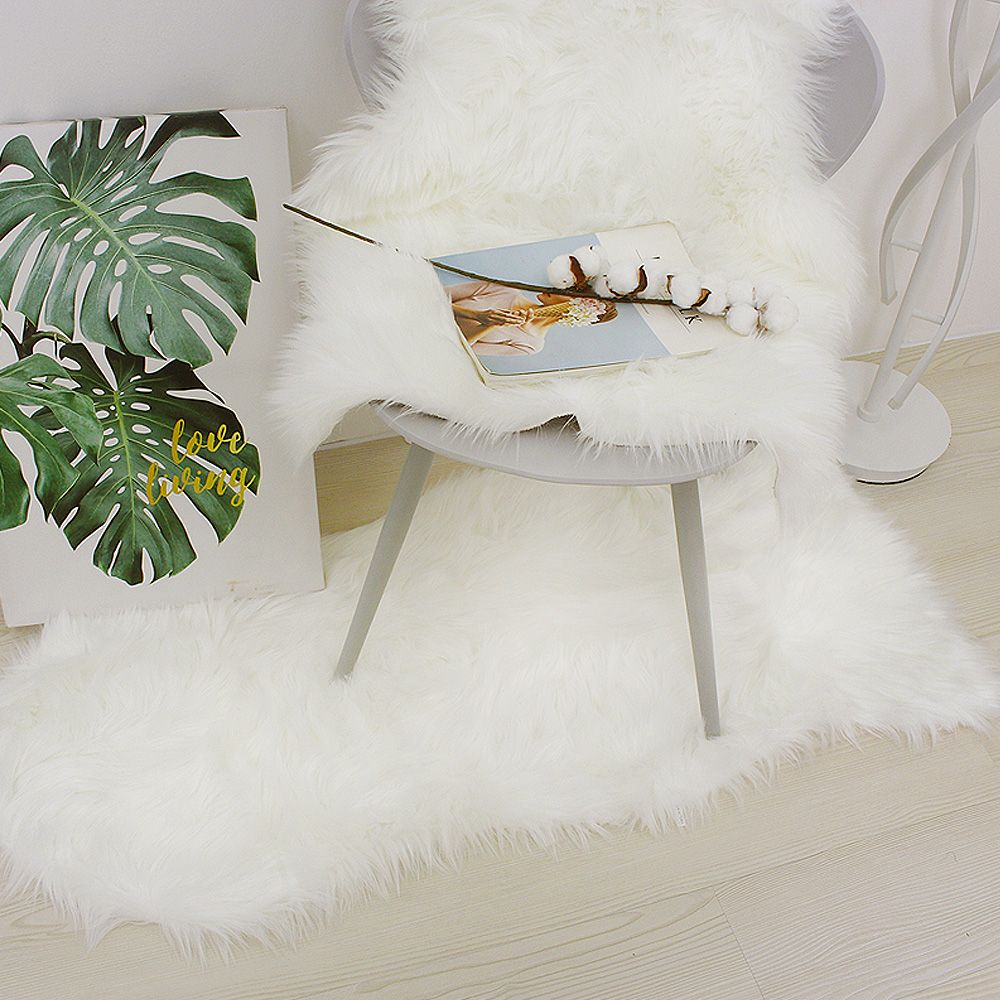 인조 양털 러그 장모 카페트 퍼러그 물결 60x 120 cm 침실 거실 대형 쇼파 소형