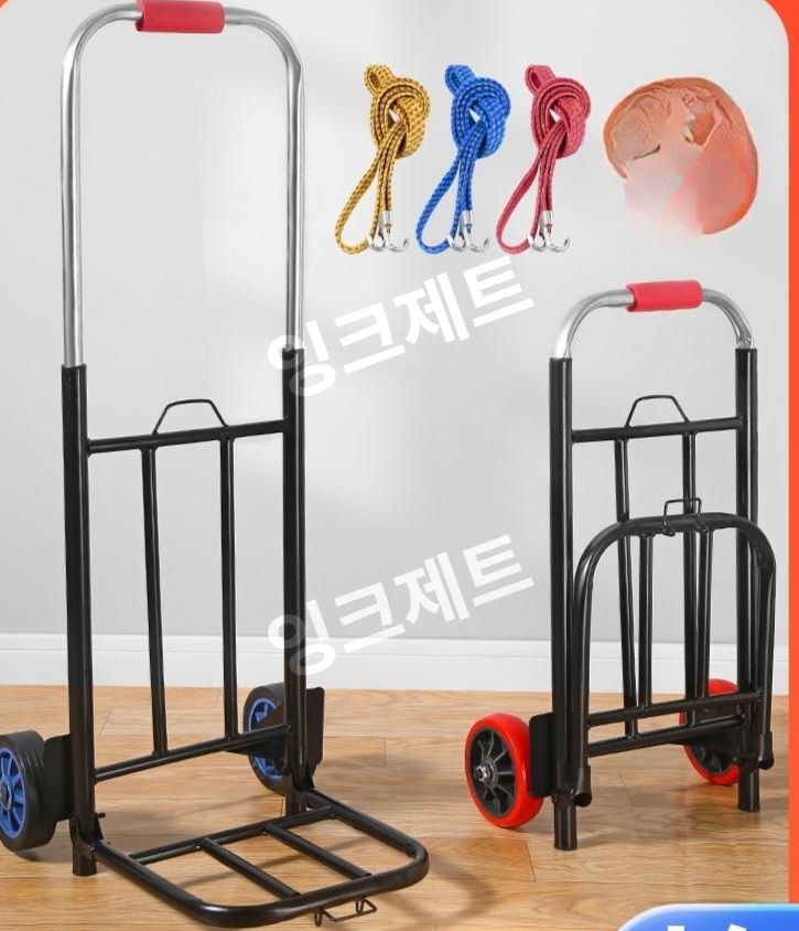 접이식 핸드카트 가든 생수 이사 계단오르기 화물 운송 제트 중형20pu휠-베어링70kg-타이로프x3 - 상품 이미지