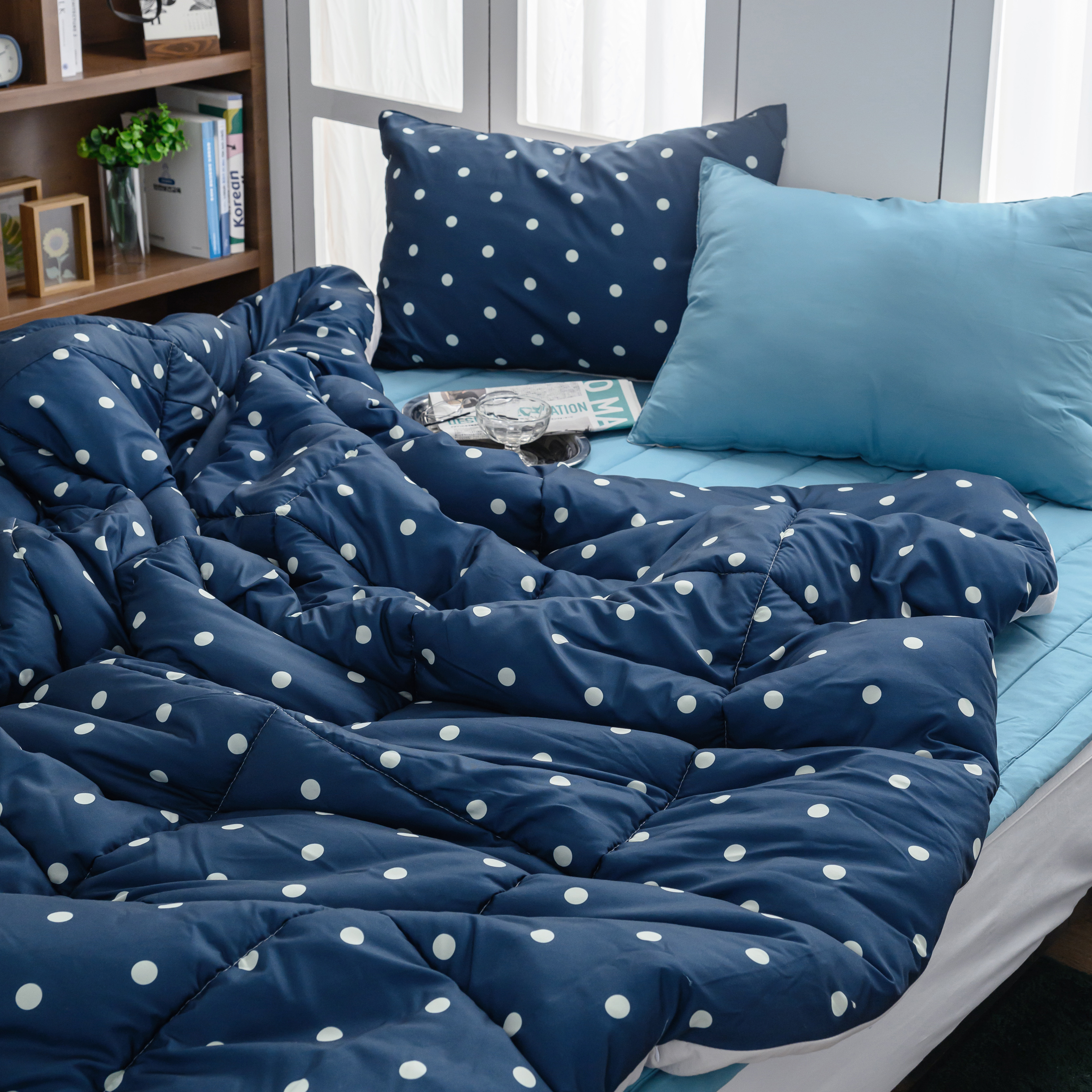 COZY 먼지없는 이불 도트 차렵이불 겨울이불 차렵이불Q 알러지케어 SS 사계절이불