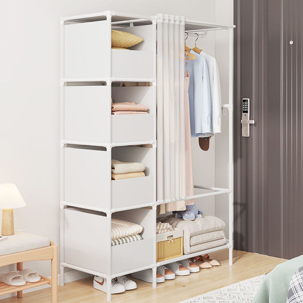 무타공 드레스룸 행거 수납 철제 스탠드 옷장 싱글 시스템 옷걸이 조립식 무볼트 미니