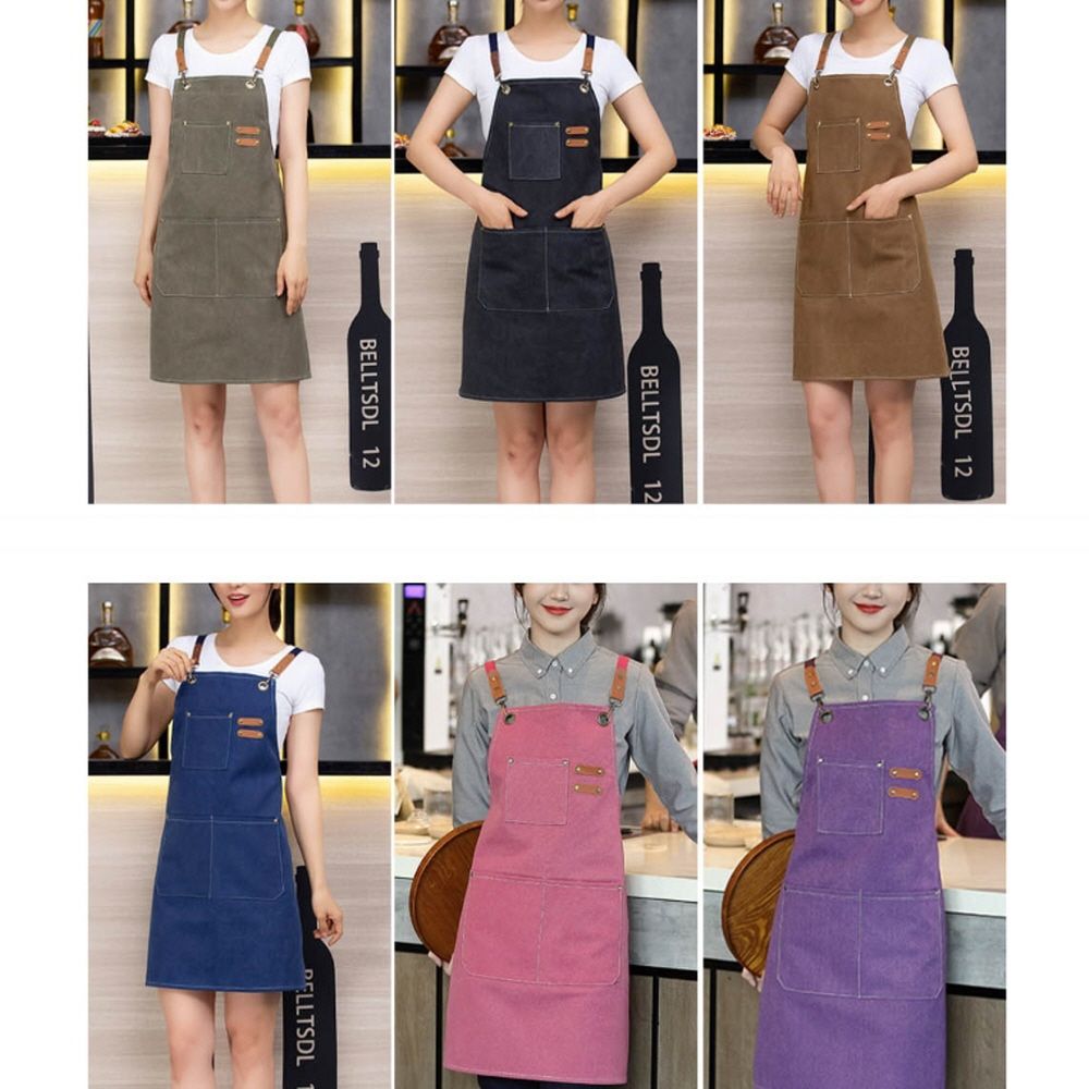 식당 카페 커피숍 서빙 직원 바리스타 패션 앞치마 목공 미술 단체