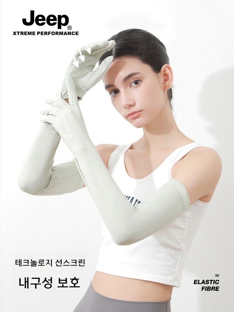 JEEP 지프 여성용 자외선차단 운전 장갑 봄 여름 쿨 아이스 데일리 장갑 - 상세 이미지 3