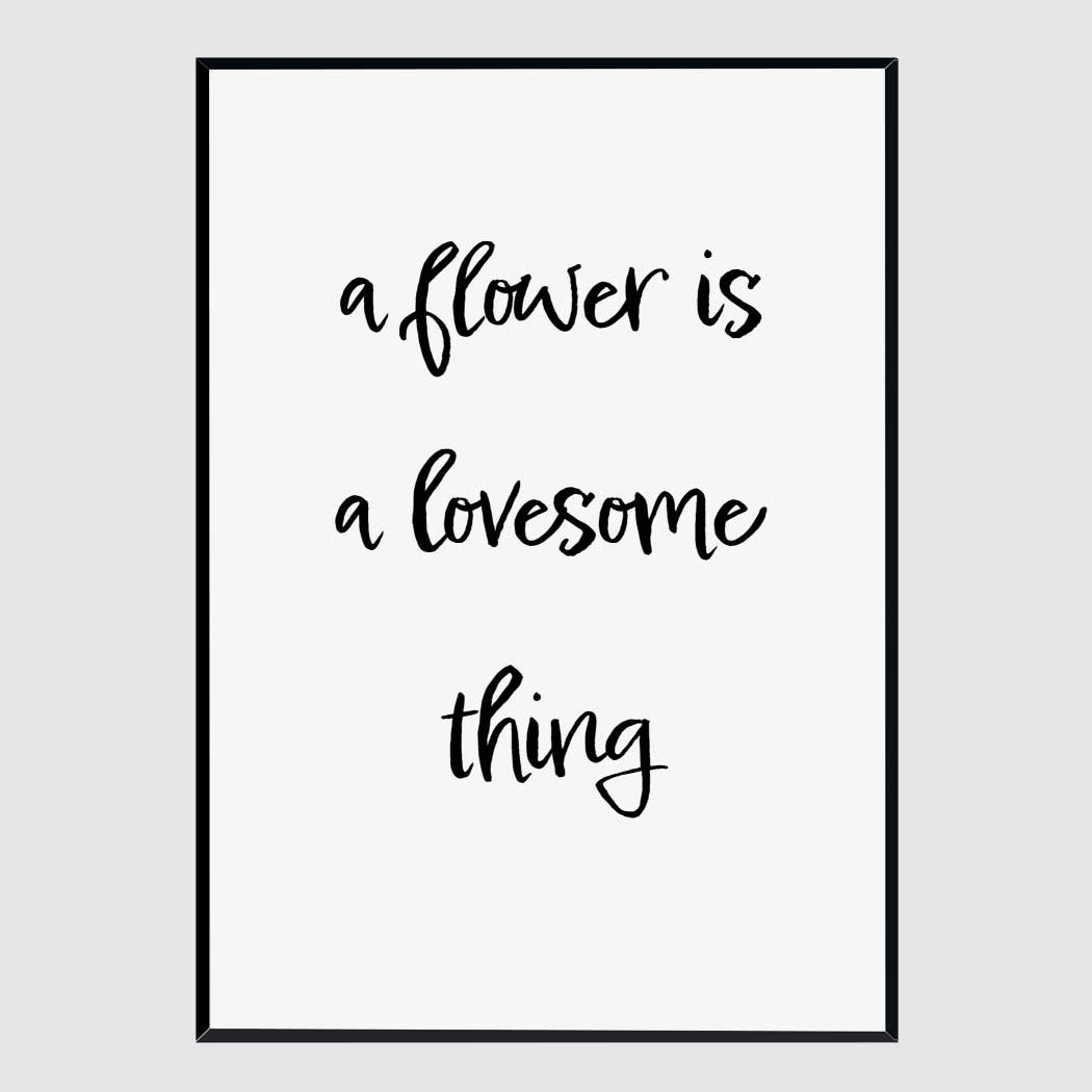 소품 액자 A flower is a lovesome thing A3 사이즈 가벼운 몰딩 - 메인 이미지
