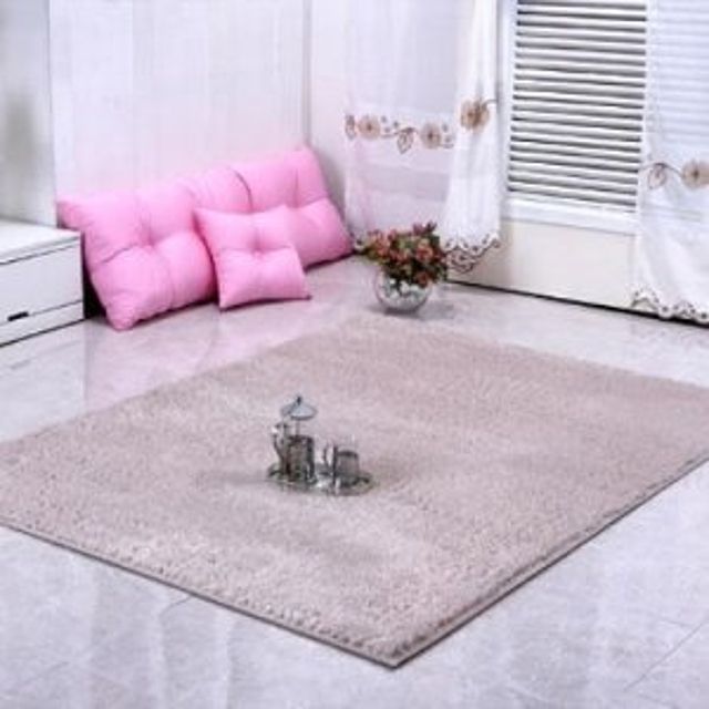 롱파일 샤기 극세사 러그 카페트 100 x 150 원형