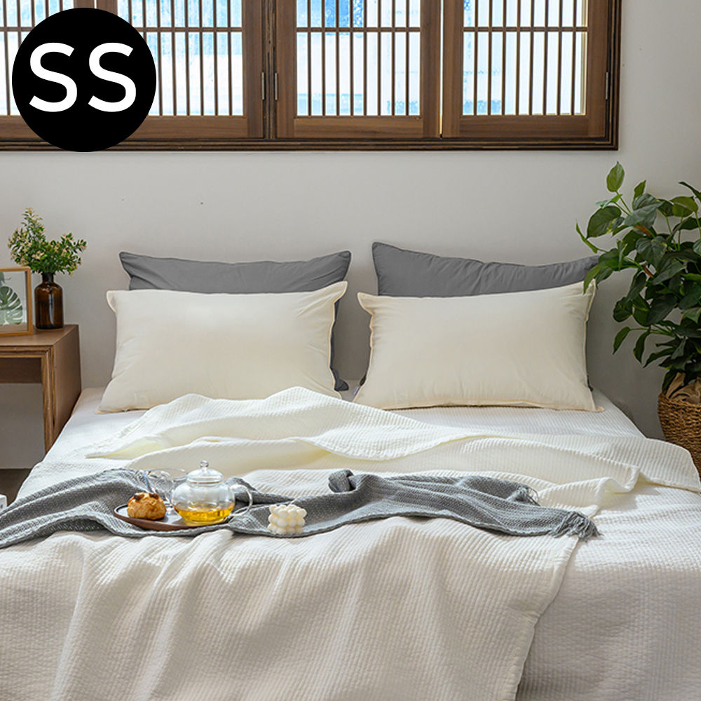 해피니 이불 순면 60 수 피그먼트 워싱 스프레드 슈퍼 싱글 SS (화이트) 차렵이불