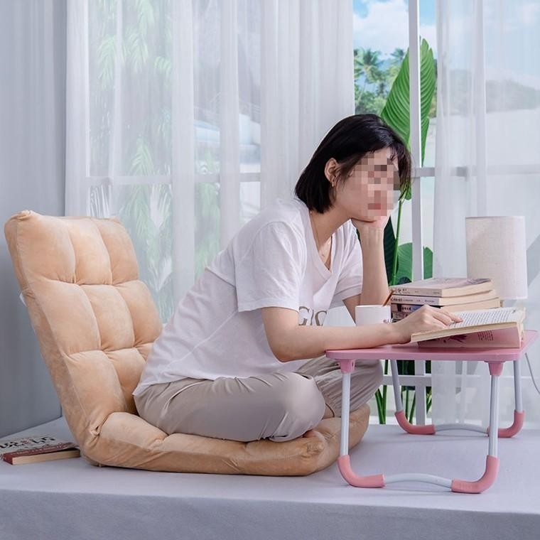 접이식 와플 의자 좌식 바닥 등받이 체어 긴 방석