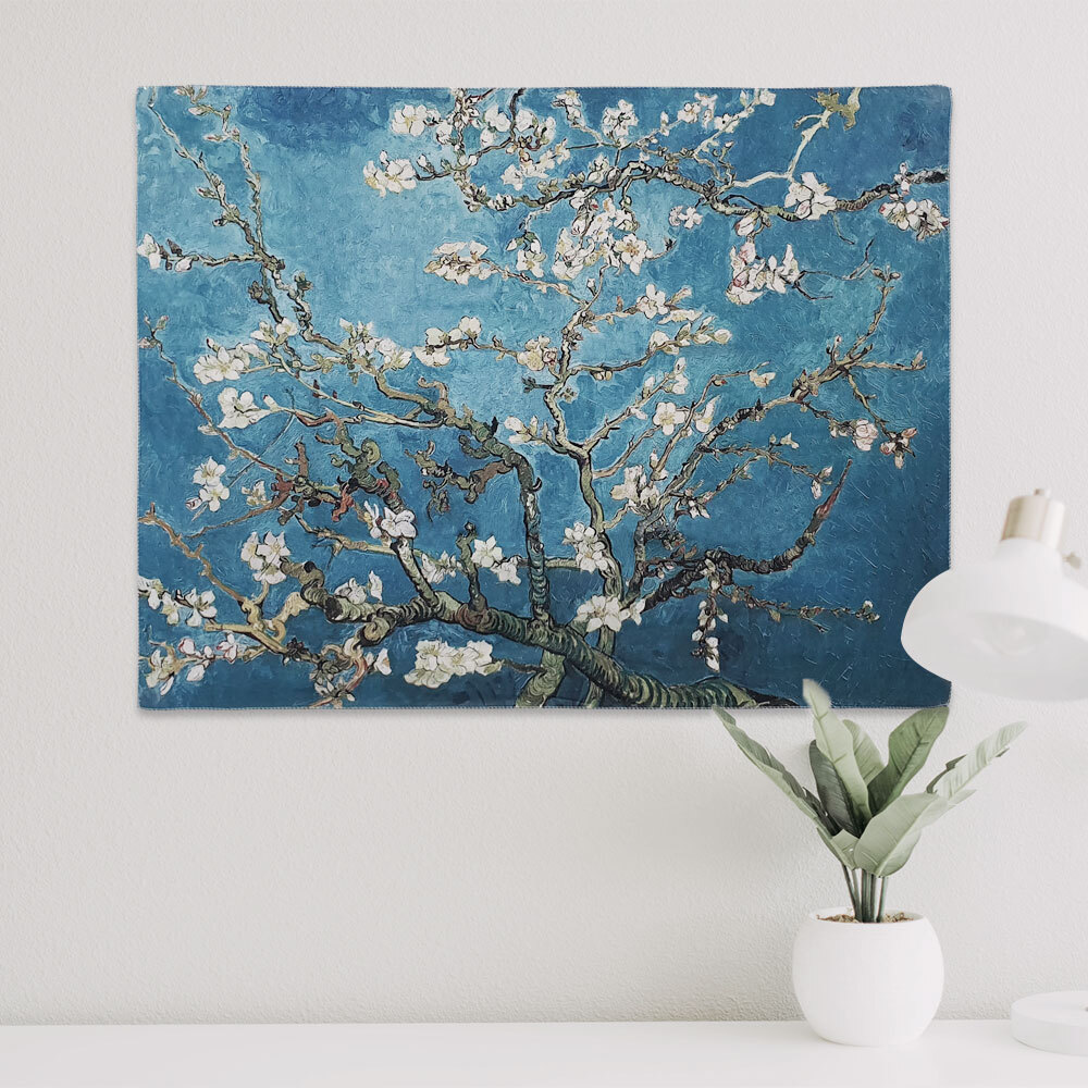 SFr 반고흐 패브릭 포스터 꽃피는 아몬드 나무 벽장식 인테리어 가림천 테피스 트리