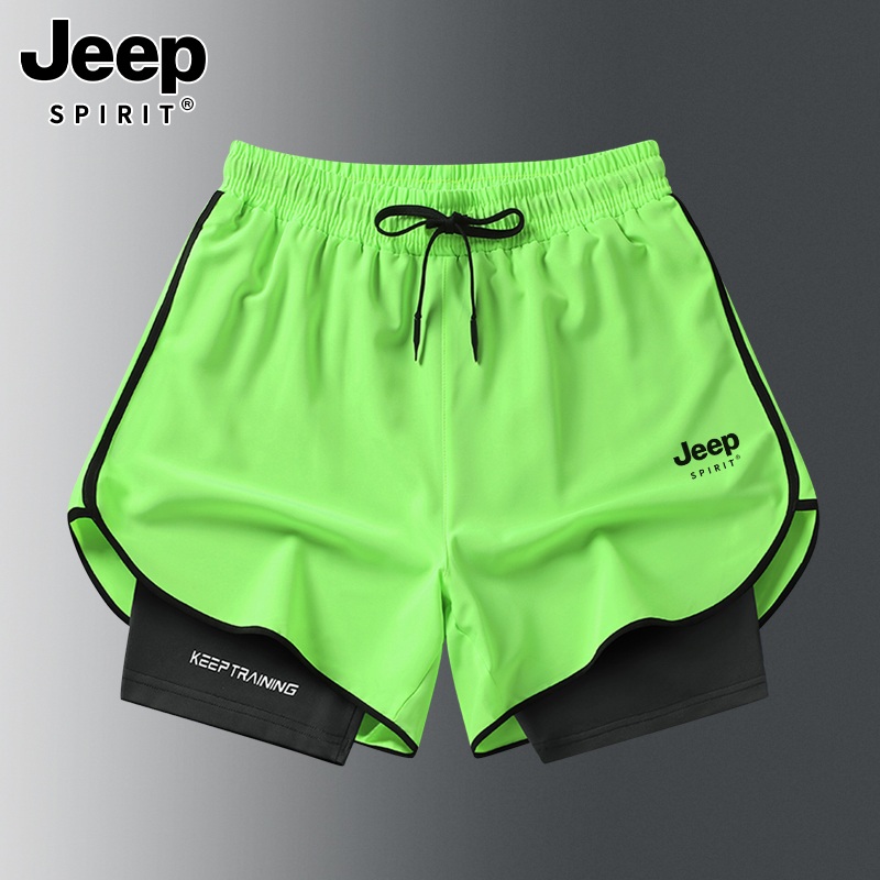 JEEP 지프 여성 2in1 투인원 러닝 쇼츠 레깅스 반바지 - 상세 이미지 5