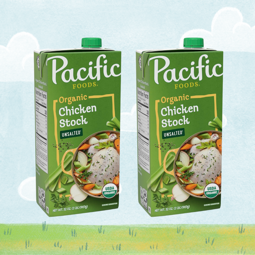 Pacific Foods Chicken Stock, Unsalted 패시픽 푸드 무염 치킨 스톡 닭고기 육수 32oz(907g) 2팩 - 메인 이미지