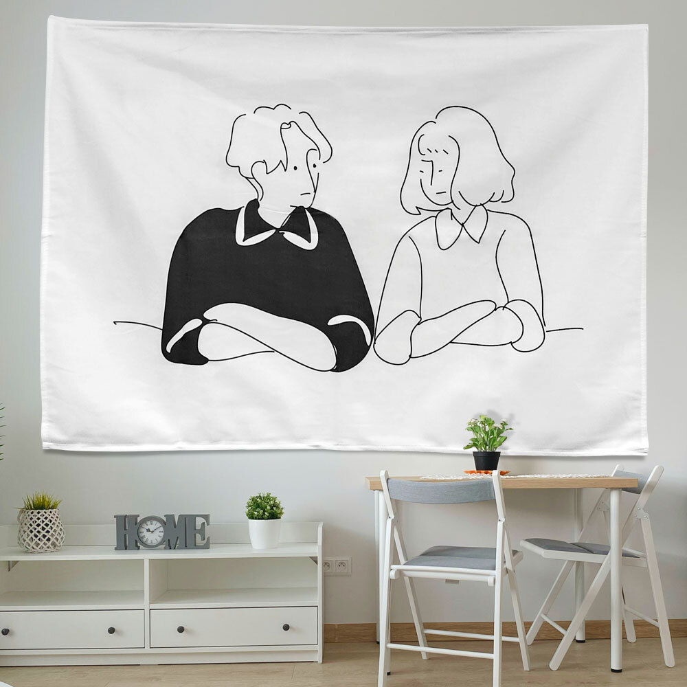 SFr 대형 패브릭 포스터 바라보기 L 인테리어 소품 벽장식 집꾸미기 벽인테리어