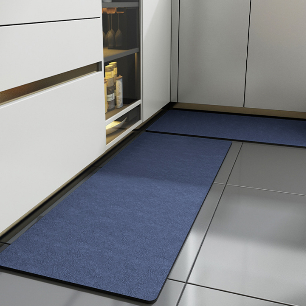 빨아쓰는 소프트 규조토 발매트 2종 세트( 블루) 주방 매트주 방발 부엌 부엌발 욕실