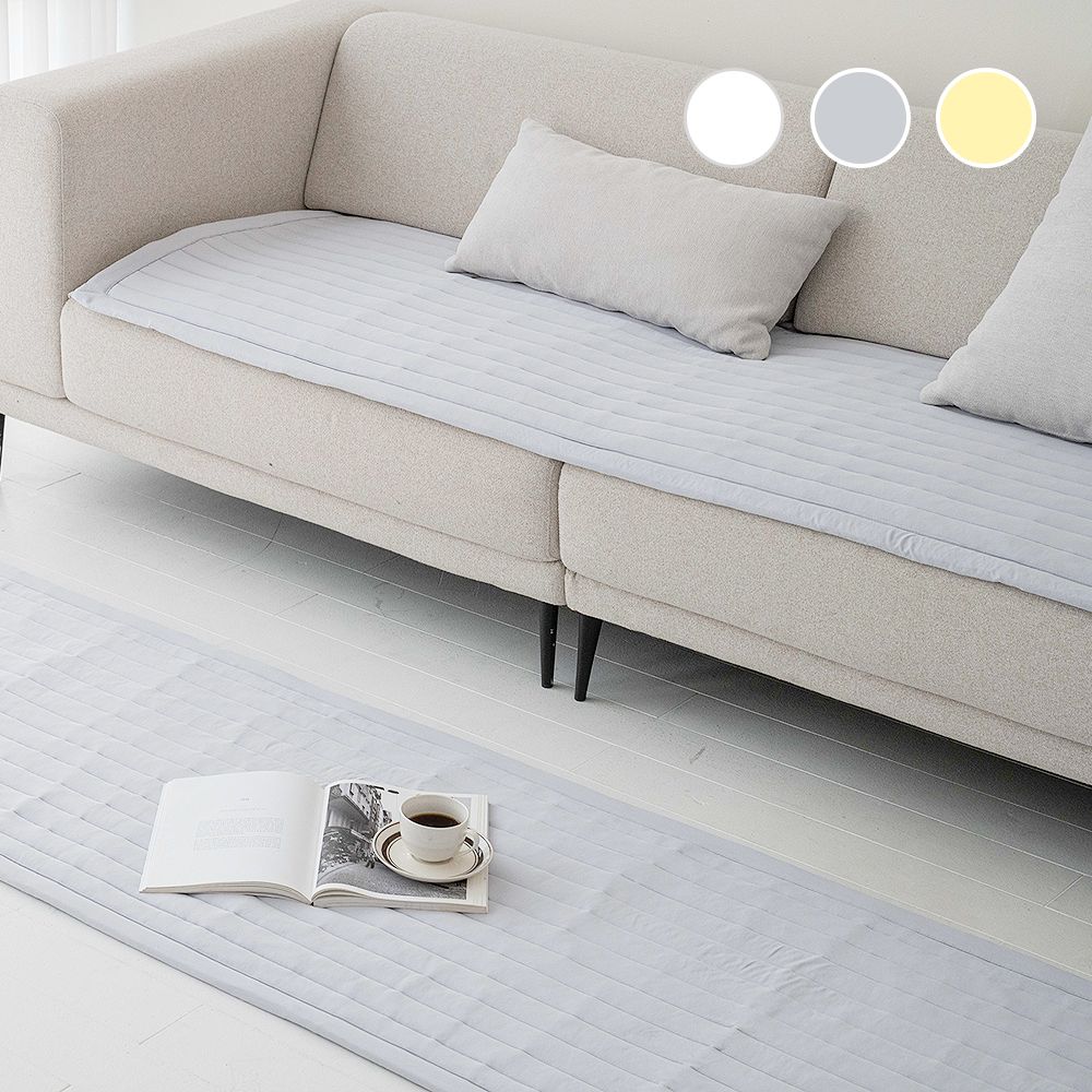 국내 생산 알러지케어 파스텔 누빔 소파 쇼파 패드 3인용 4인용