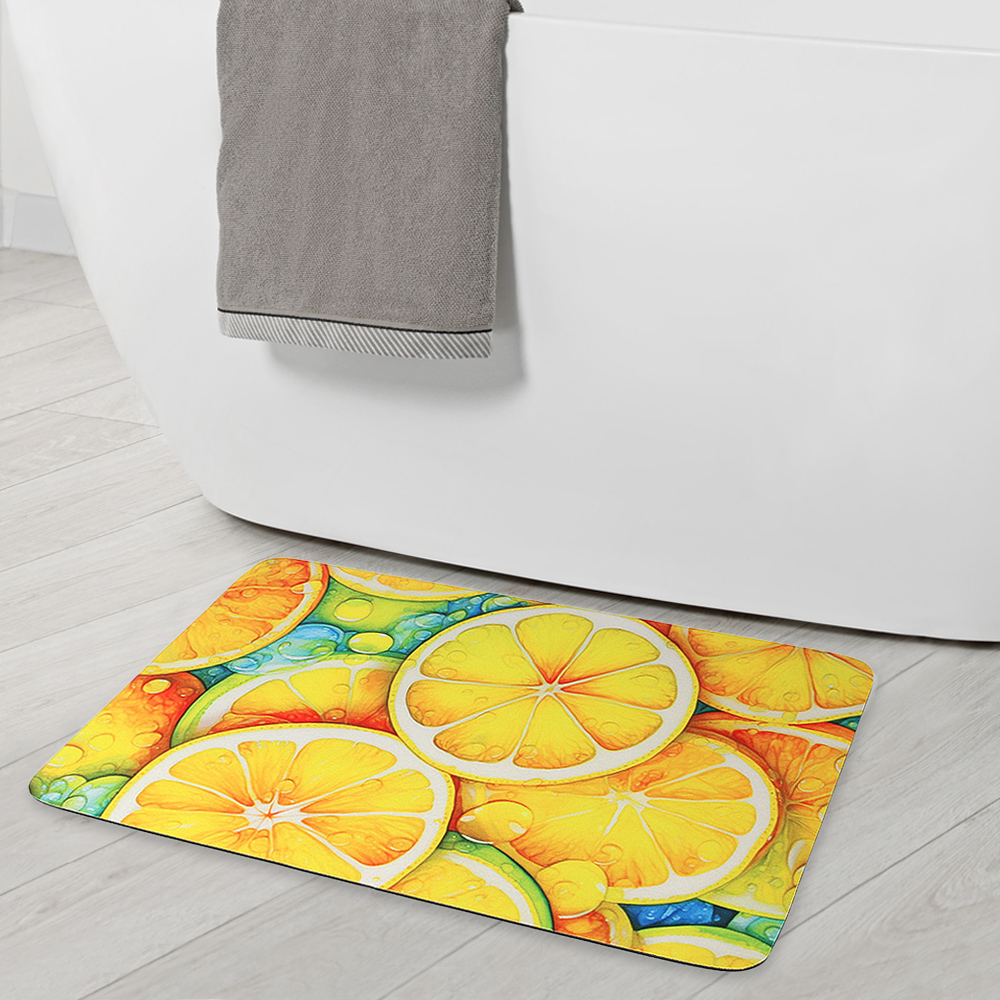 보송하족 소프트 규조토 부엌 욕실 발매트( 레몬) 주방 주방발 부엌발 욕실발 화장실