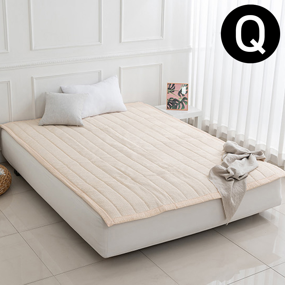 해피니 올데이 밴딩 패드 퀸 Q (오렌지 샤베트) (카 페트 겸용) 침대 매트 퀸침대