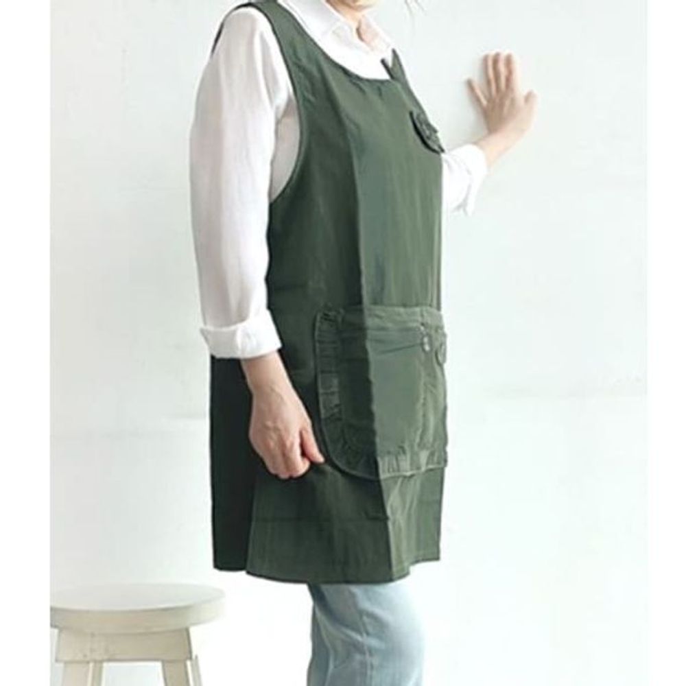 기능성 앞치마 어린이집 카페 미용 원피스 L 방수 미용실