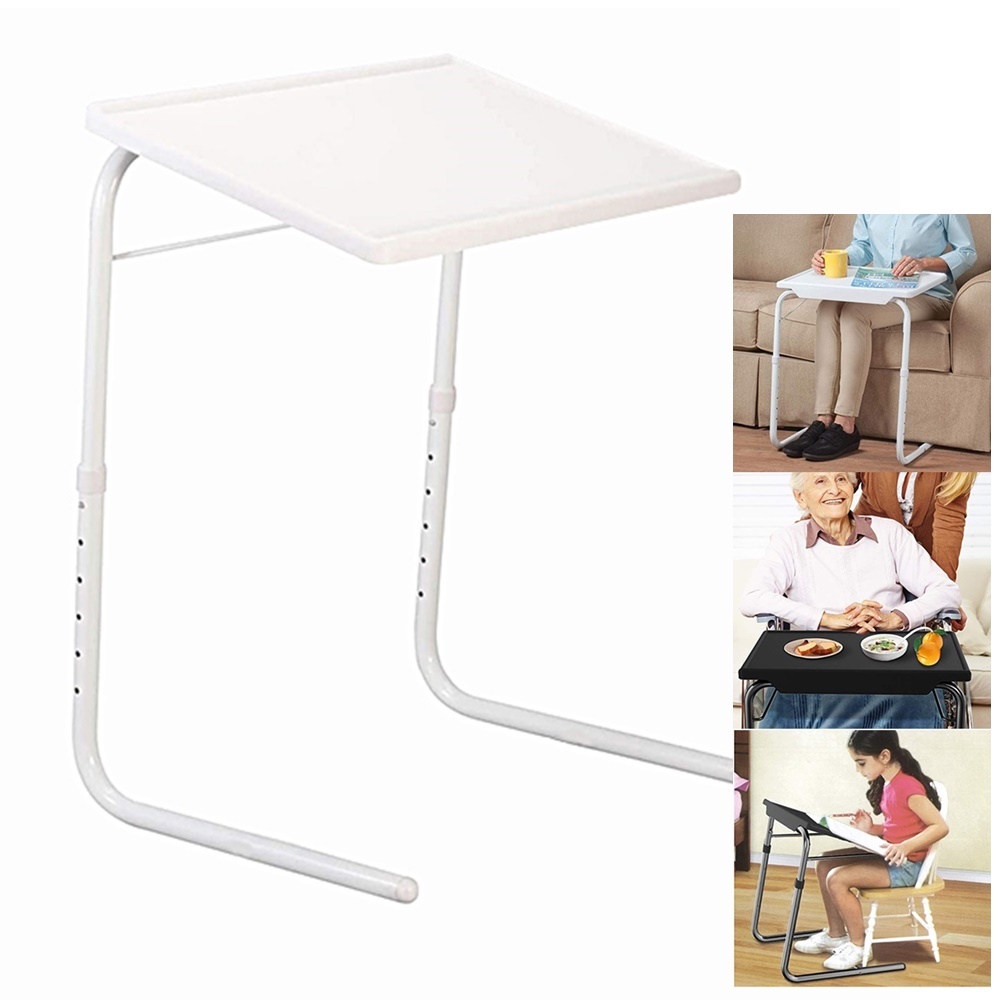 각도 높이 조절 접이식 사이드 트레이 간이 테이블 책상 베드 메이트 야외 캠핑 식탁