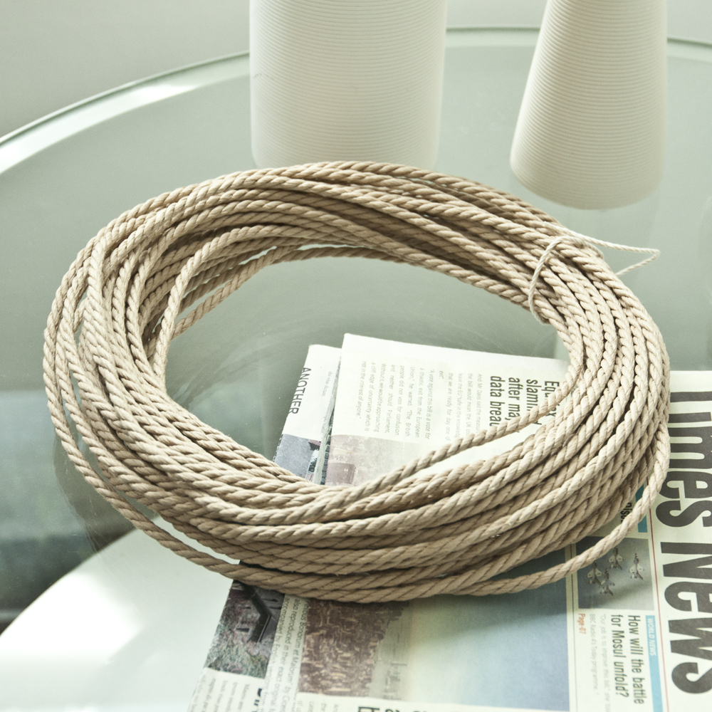 아쭈 종이줄 기둥 스크래쳐 리필 고양이 삼줄 면줄 내추럴베이지, 20M