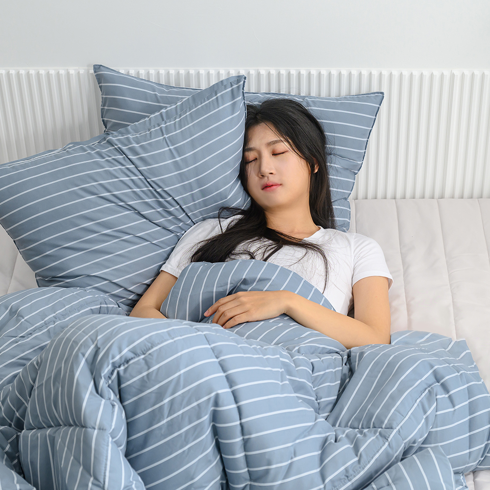 모던 스트라이프 차렵이불 베개 커버 마이크 로원단 솜차렵이불 깔끔한