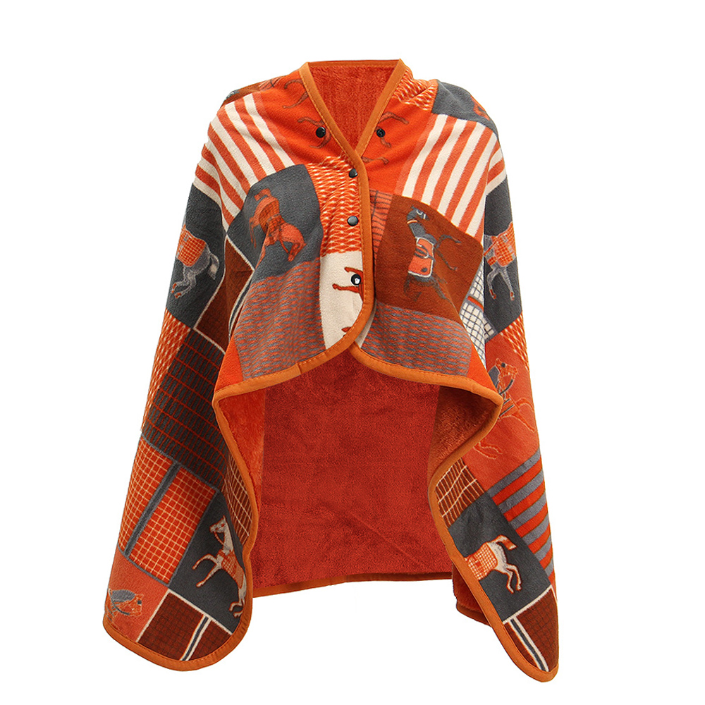 덮어주오 똑딱이 극세사 망토 담요 블랭킷 무릎 항공 차량 단추 겨울 기모 어깨