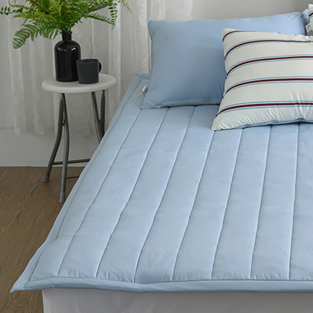 해피니 침대 패드 레트로 시리즈 M2 밴딩 슈퍼 싱글 SS (블루) 매트 카페트