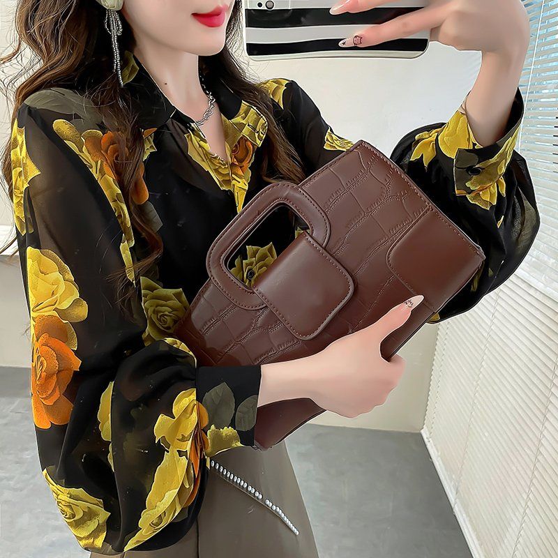 여성 봄 가을 루즈핏 플라워 긴팔 카라 셔츠 XL 시스루 블라우스 데일리룩 로맨틱룩 - 상세 이미지 2