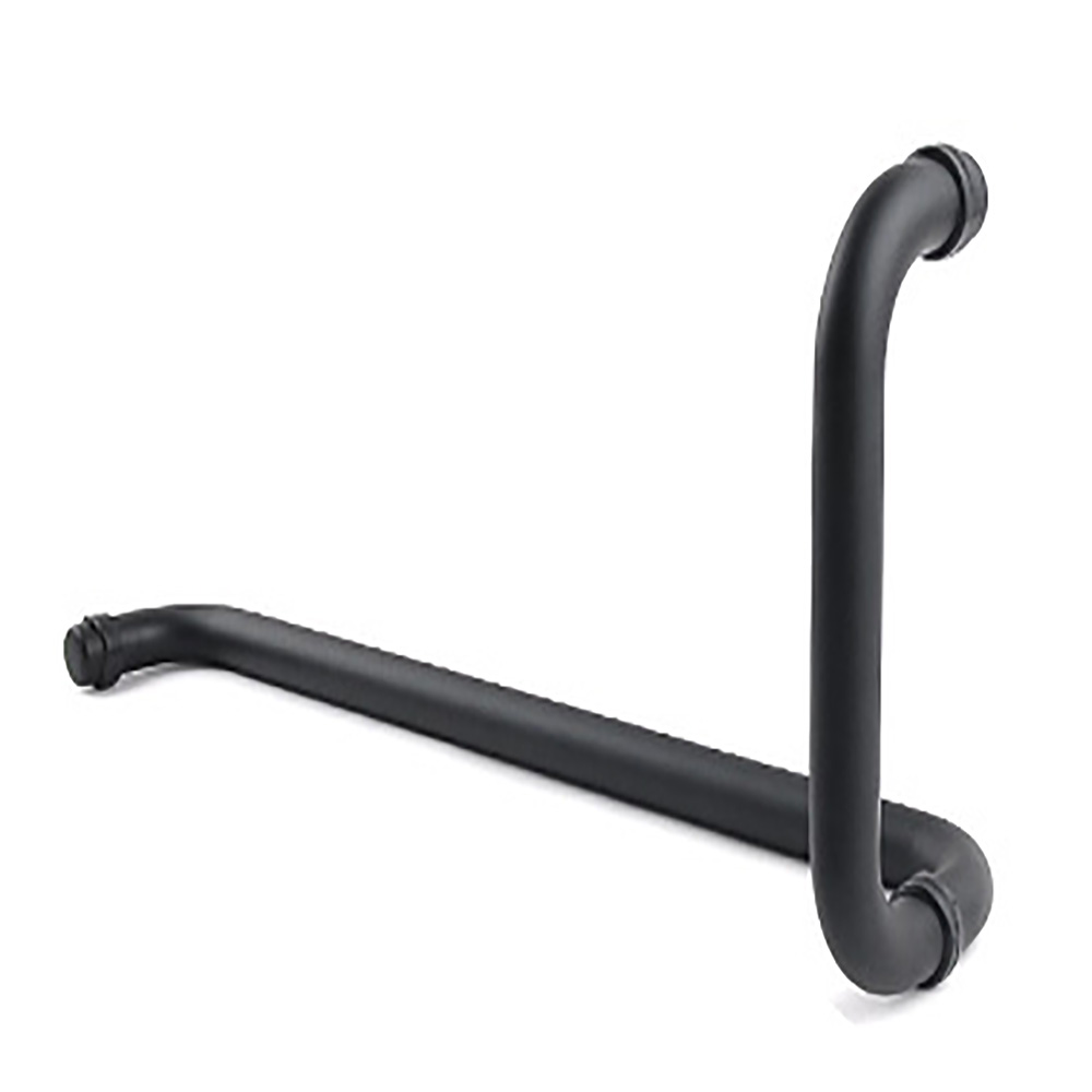 VCB 강화도어 손잡이 L형 스텐 G- 55 200X 550 시크한 블랙 가구 인테리어