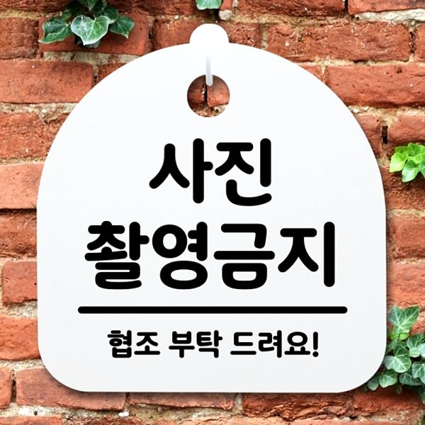 안내판 팻말 푯말 간판 촬영 금지 표지판 S2- 136- 사진 H 디자인 문패 알림 - 메인 이미지