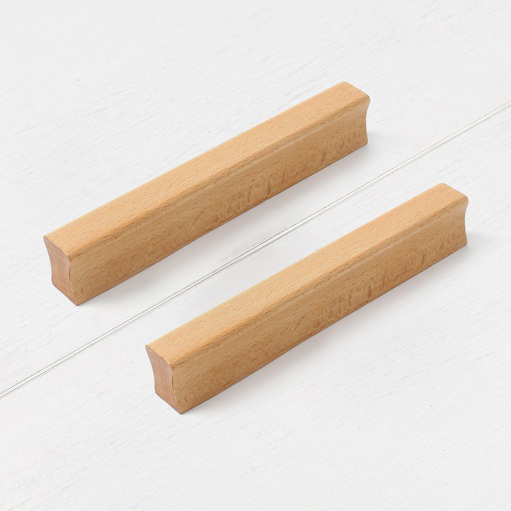 홈앤 나무 가구 서랍 손잡이 4p 세트( 96 mm) (느티나무) 문고리 서랍장 싱크대 - 상품 이미지