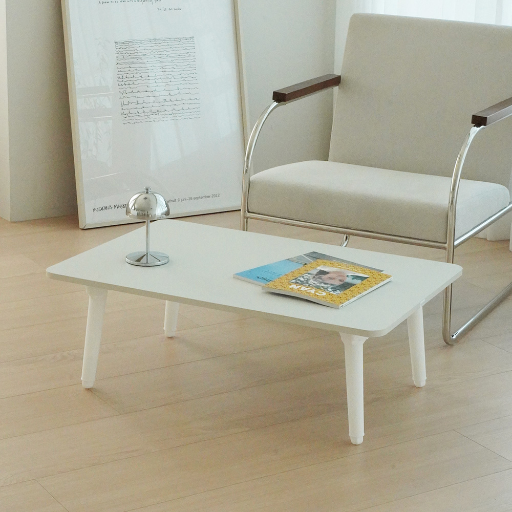 NEW 라운드 파스텔 높이 조절 좌식 거실 테이블 밥상 9060 접이식 인테리어