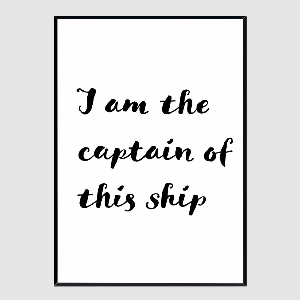 소품 액자 I am the captain of this ship A3 사이즈 가벼운 - 상품 이미지