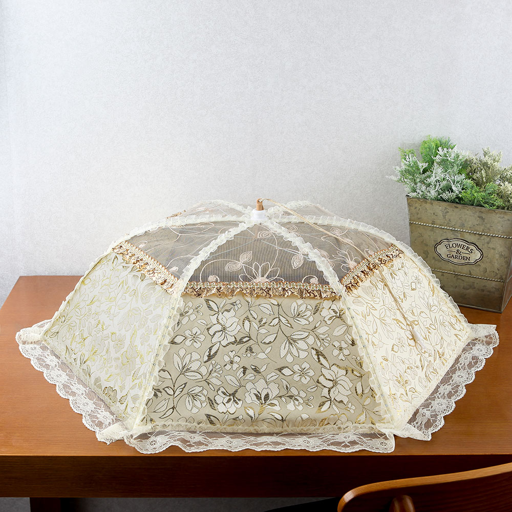 쿠킹 레이스 원터치 밥상보 음식 덮개 (육각 플라워) 상덮개 반찬 식탁 커버 주방 그릇