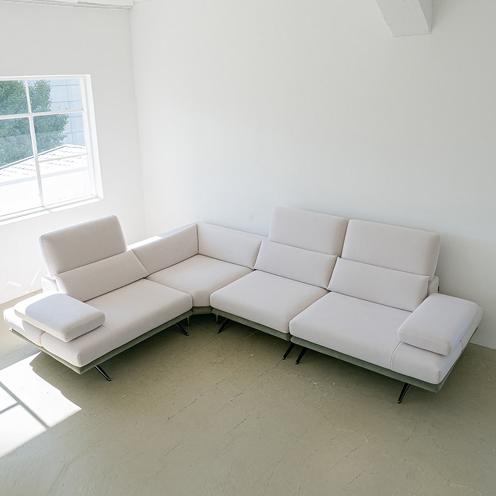 헨지디자인 라파엘 리프트 4인 코너형 매버릭 패브릭소파 홈카페 신혼가구