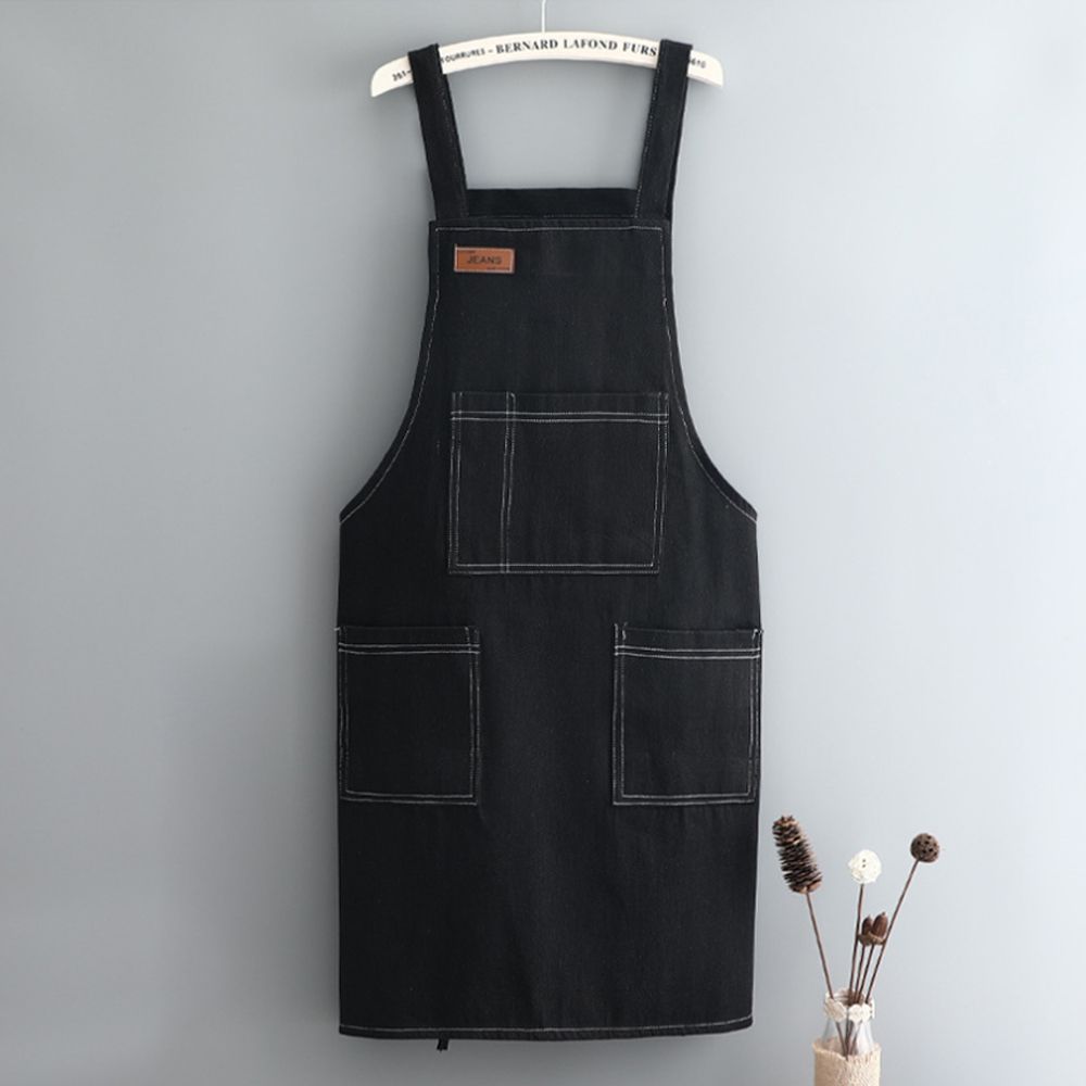 카페 바리스타 어린이집 교사 공방 데님 앞치마 블랙 주방 예쁜 미용실 작업용 남자