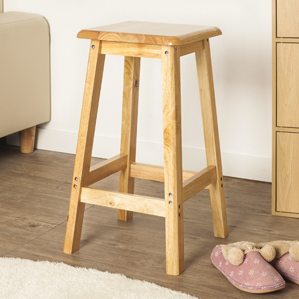 60 cm 홈바 원목 스툴 보조 의자 화장대 바의자 간이 인테리어