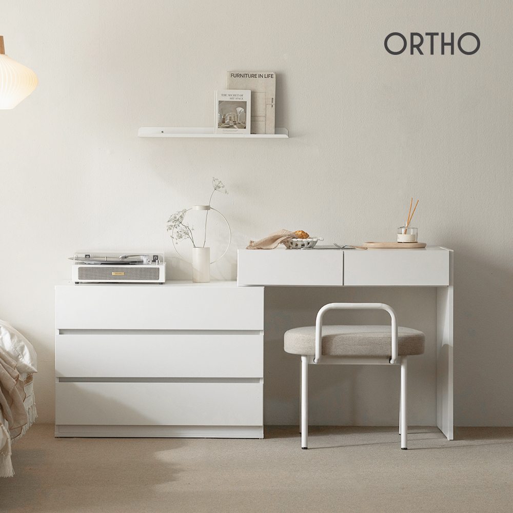 올쏘 글로우 3단 콘솔 수납 화장대 서랍장 거울제외