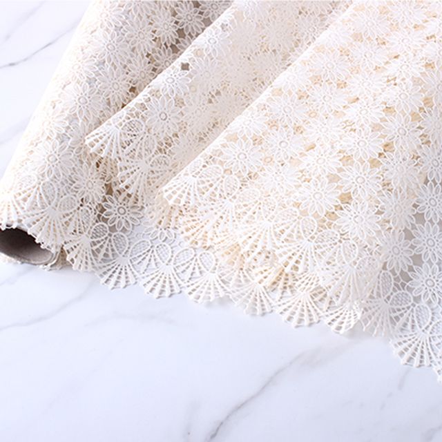 레이스 식탁보 매트 커버 아이보리 플라워 L WB 502 방수 미끄럼 방지