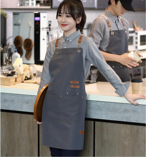 방수 카페 미용실 캔퍼스 바리스타 공방 다용도 앞치마 DE- 20240318