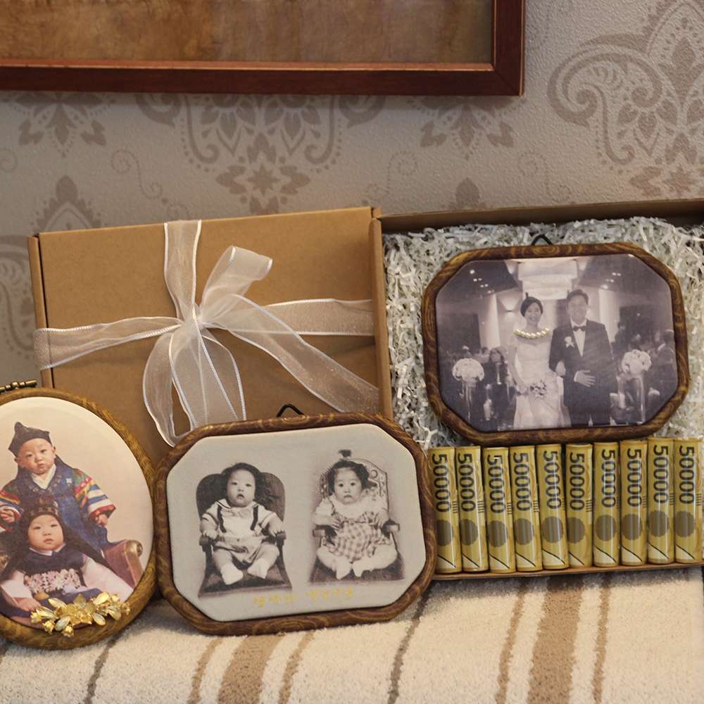 부모님 결혼기념일 생일 생신 선물 용돈 이벤트 주문 제작 어버이날 현금 박스 원목 사진