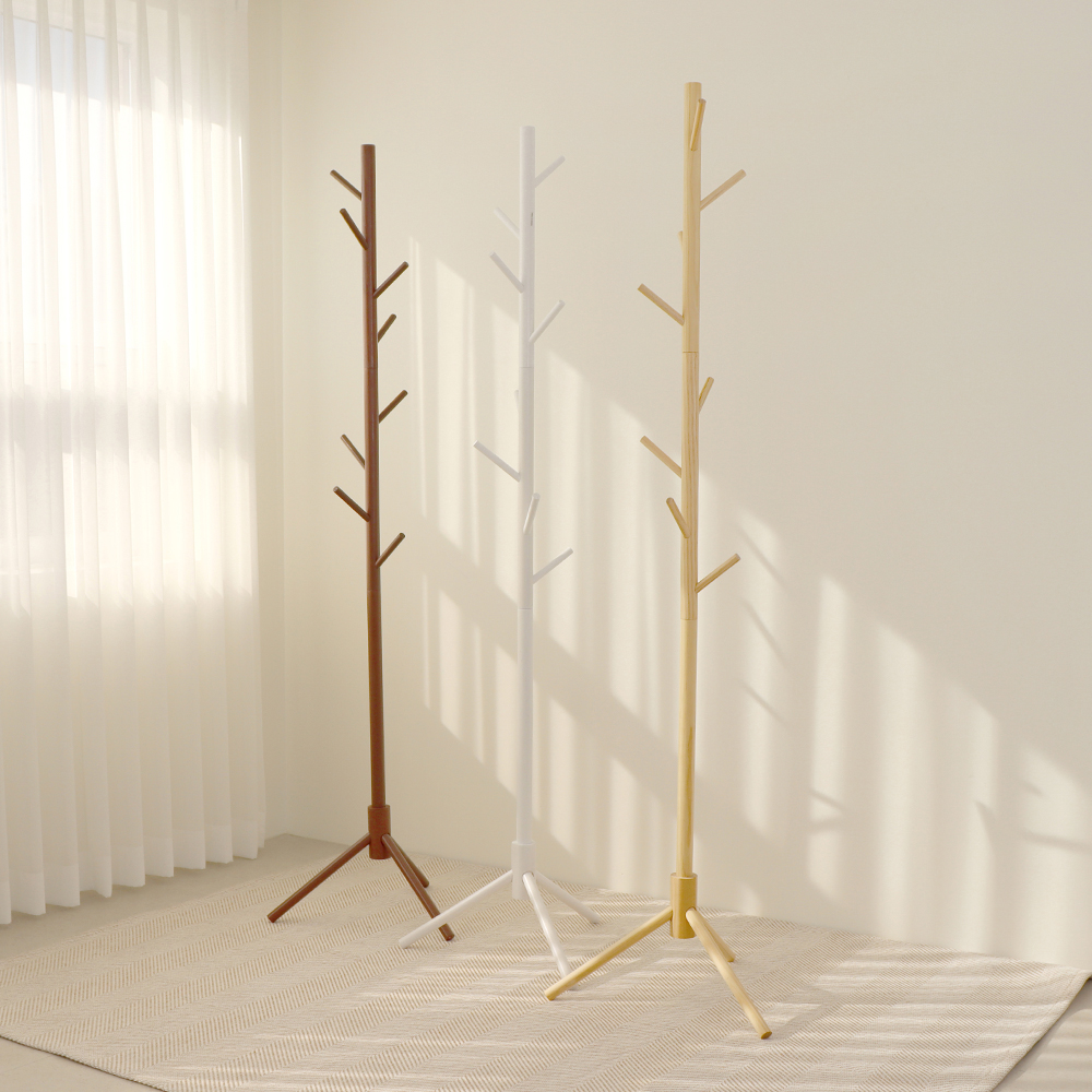 심플 원목 스탠드 행거 옷걸이 이동식 미니 고정식 옷행거 튼튼한헹거